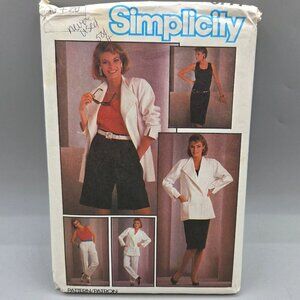 Simplicity 6777 Misses Sewing Pattern Jacket Dress Pants Shorts Size 18-20 UNCUT